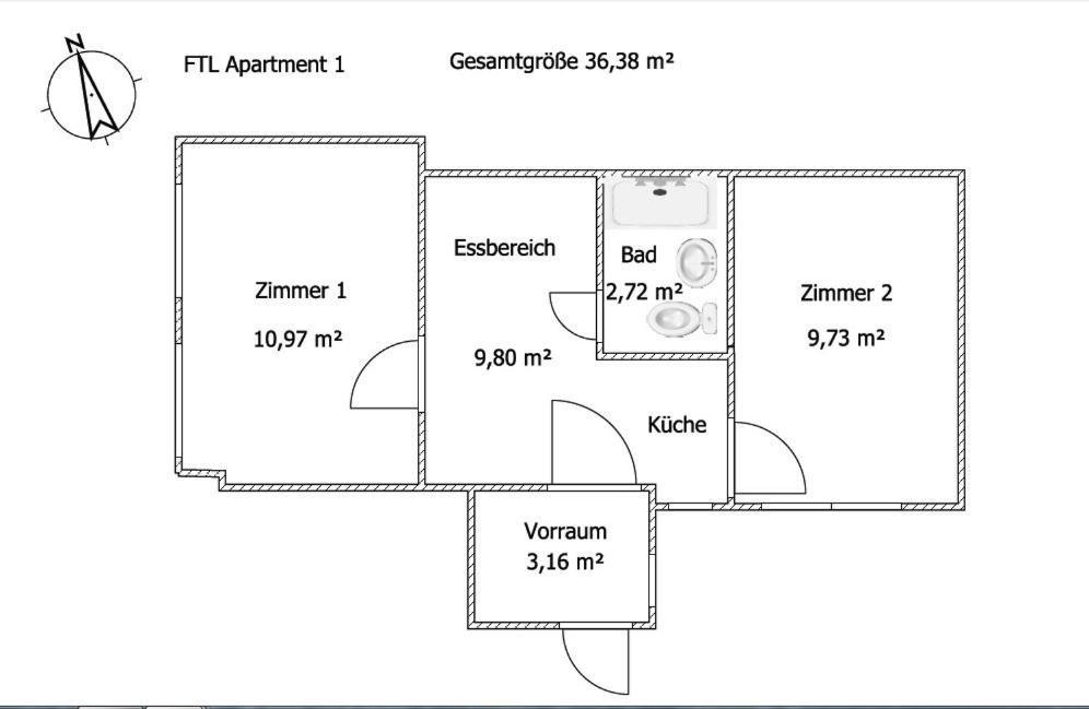 Monteur - Budget Apartments Freital Pokój zdjęcie